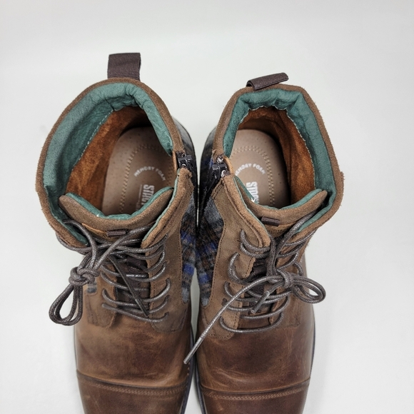 STACY ADAMS Men’s Octavius Cap Toe Inside Zip Boots Brown Size 12 Pre-owned - Picture 8 of 10
